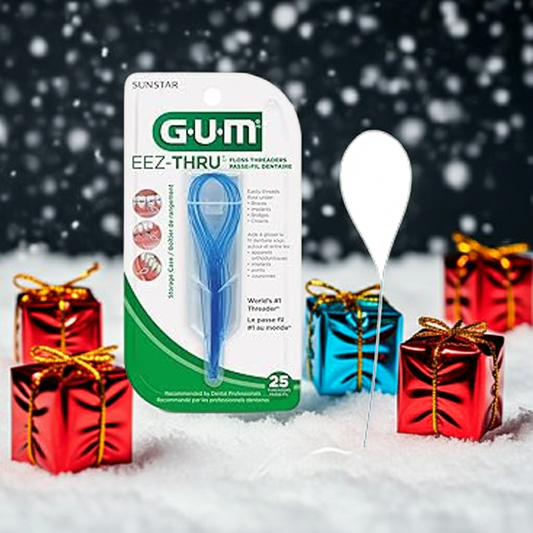 GUM - Floss Threaders, 25 Count, Blue