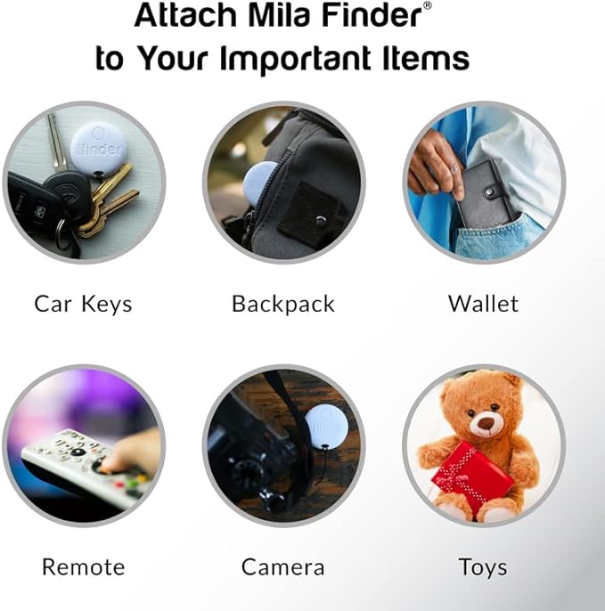 Mila Keychain Bluetooth Tracker Device Tag - Phone & Key Finder
