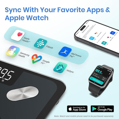 Smart Scale for Body Weight - Bluetooth Body Fat Scale with App - 13 Biometric Measurements