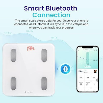 Smart Scale for Body Weight - Bluetooth Body Fat Scale with App - 13 Biometric Measurements