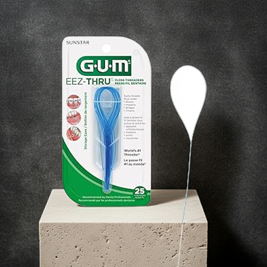 GUM - Floss Threaders, 25 Count, Blue