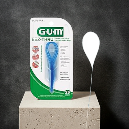 GUM - Floss Threaders, 25 Count, Blue